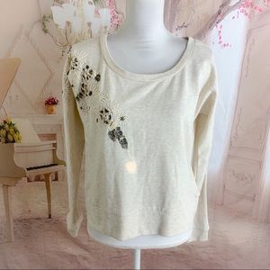 NEW Love Sam Sequin Beaded Sweatshirt